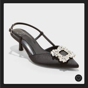 TARGET BRAND NEW RHINESTONE SATIN SLINGBACK SHOE
*with box and tags*